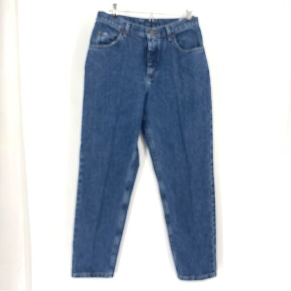 Vintage Lee Denim Mom Jeans High Rise tapered Leg Relaxed Fit Med Wash - Picture 1 of 9